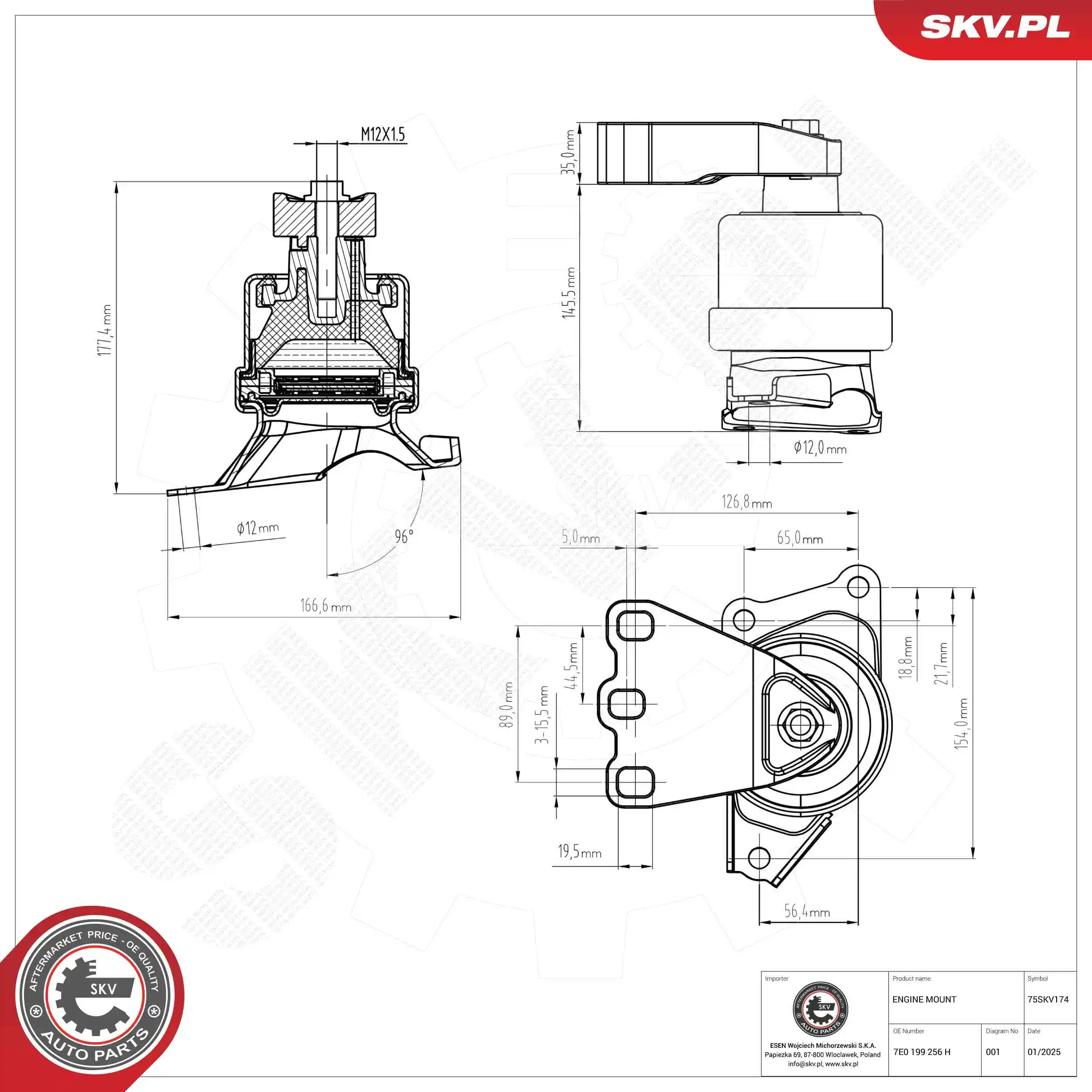 Mounting, engine